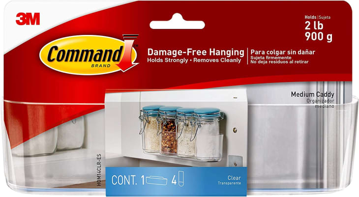Hang spice rack with command hooks clearance